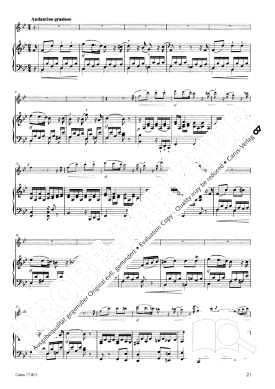 Sonate fur Querflote und Klavier Flute Solo scores gallery preview page 22