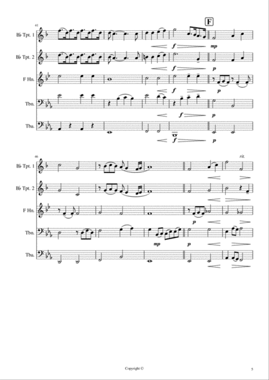 Wonderland By Night Wonderland By Night Brass Ensemble scores gallery preview page 5