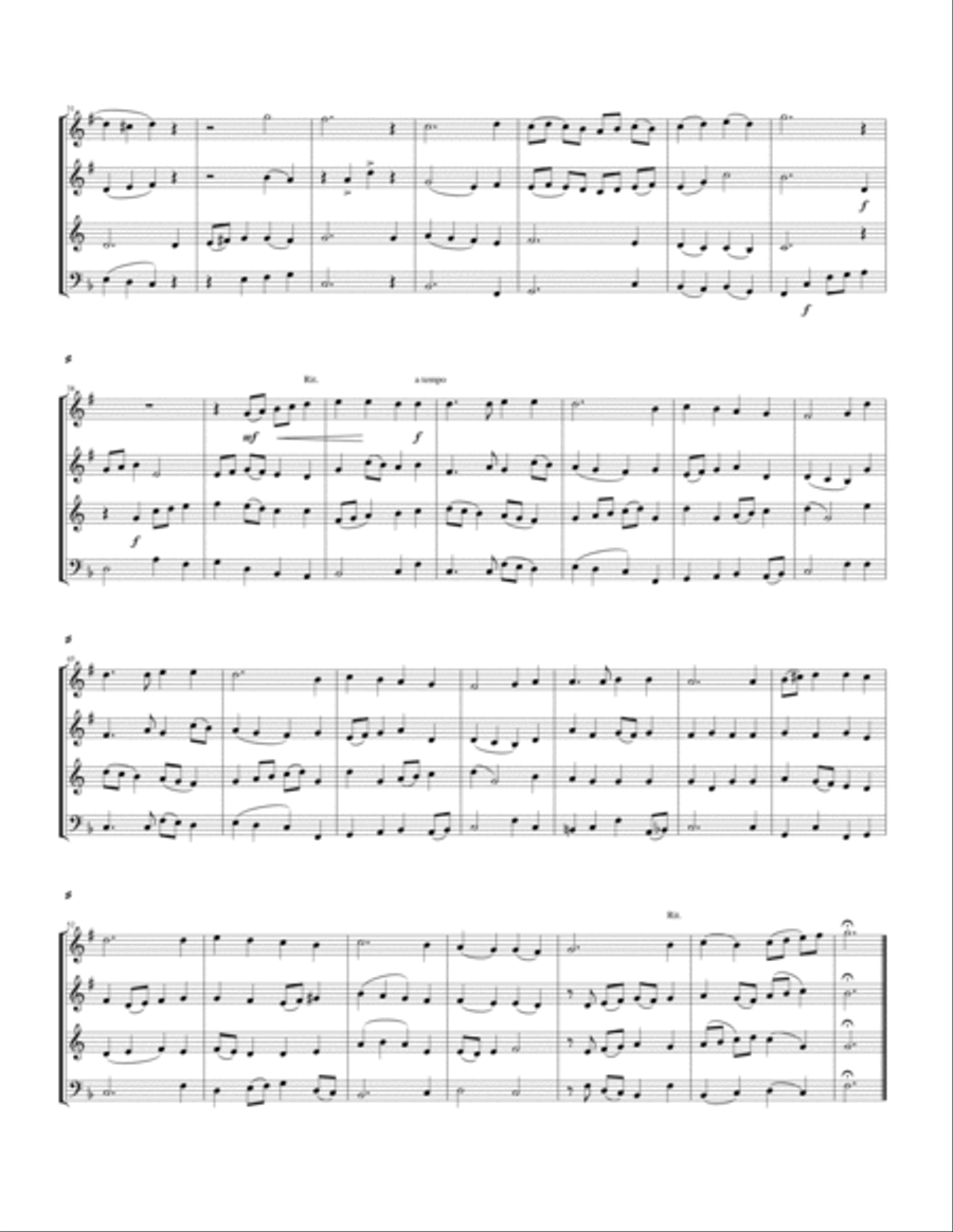 Now Thank We All Our God Brass Quartet scores gallery preview page 3