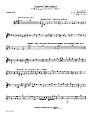 Name of All Majesty (Downloadable Brass Quartet Parts)