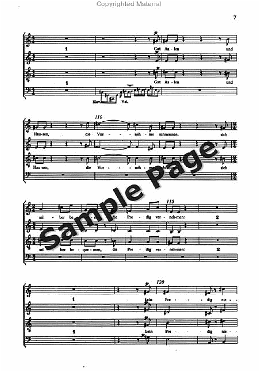 Poos H Antonius Fischpredigt 4-Part scores gallery preview page 8