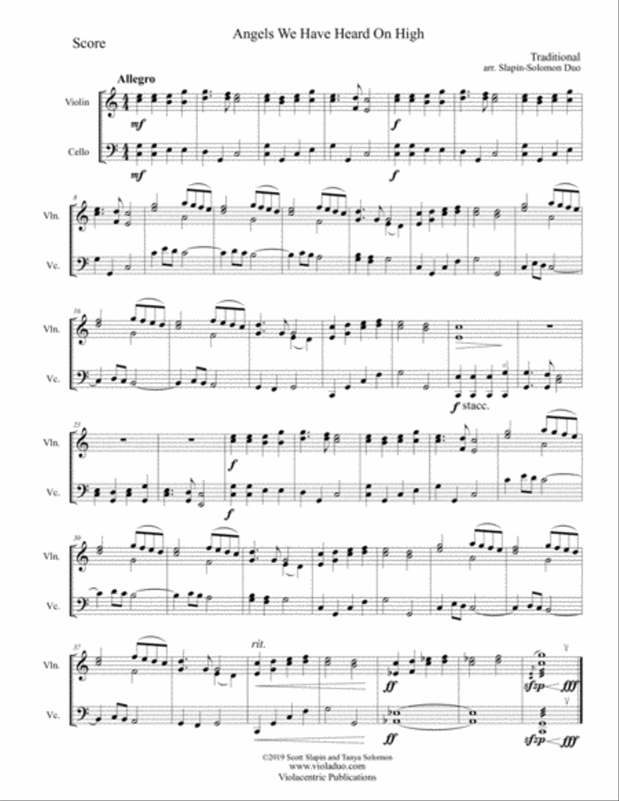 Twenty-Five Tunes for Twenty-Five Days of Christmas (for violin and cello)