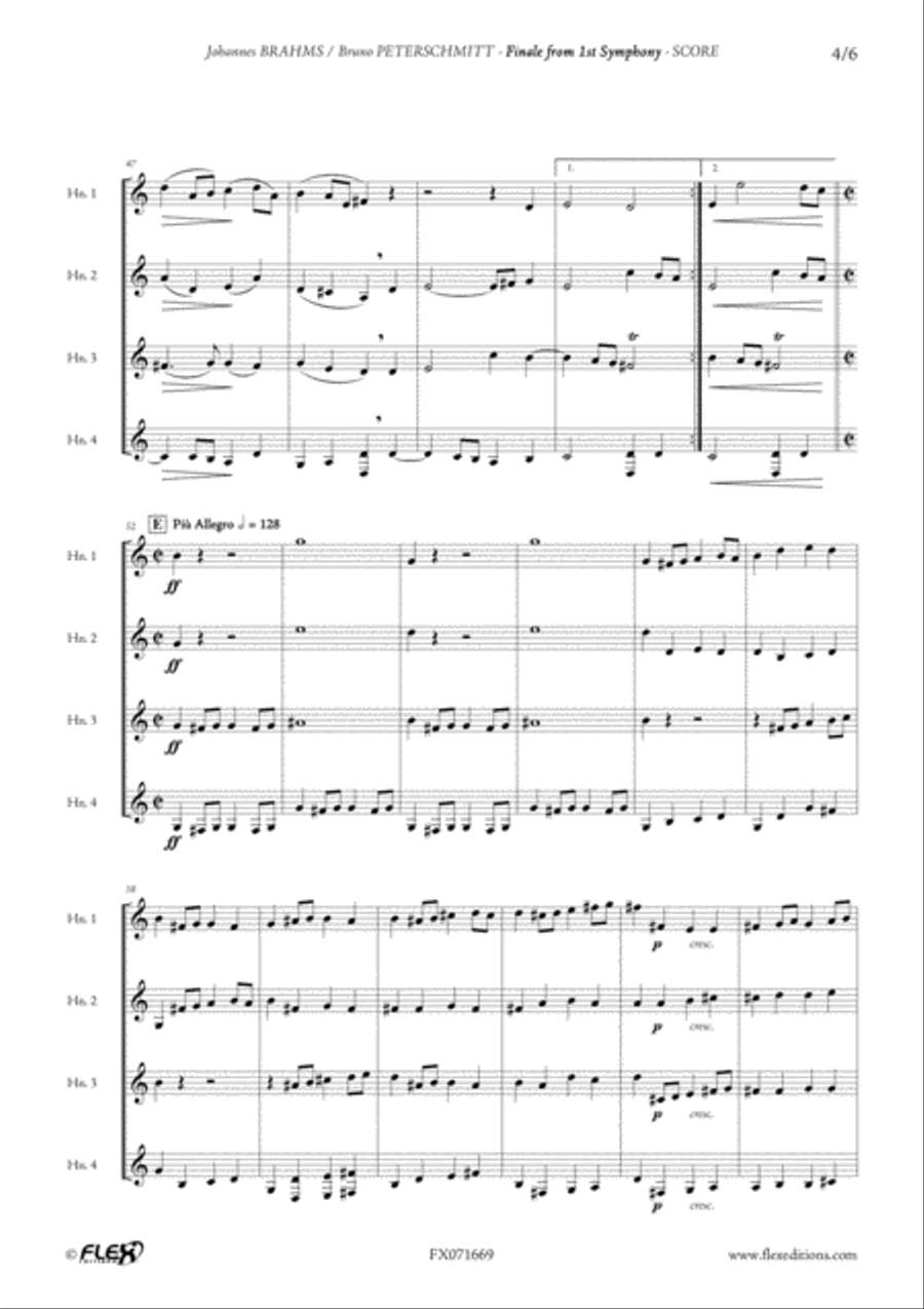 Finale from 1st Symphony Finale from 1st Symphony French Horn Quartet scores gallery preview page 4
