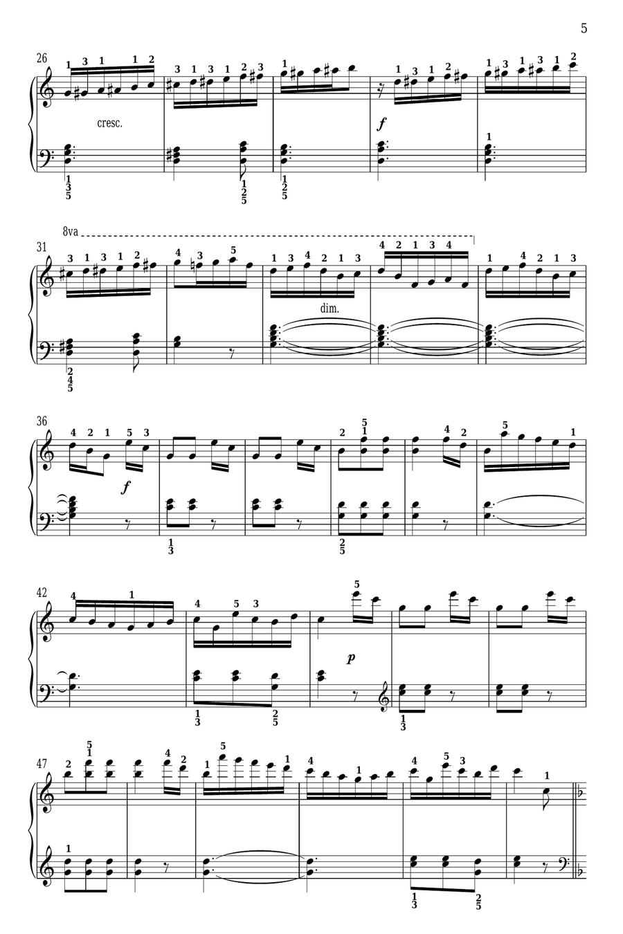 Sonatina In C Major, Op. 55, No. 1 Piano Solo scores gallery preview page 5