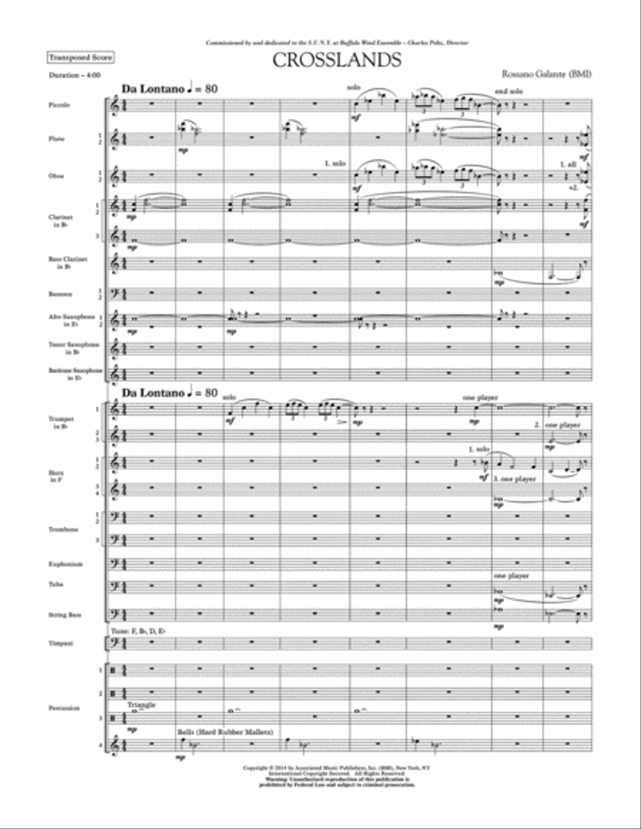Crosslands - Conductor Score (Full Score) Concert Band scores gallery preview page 2