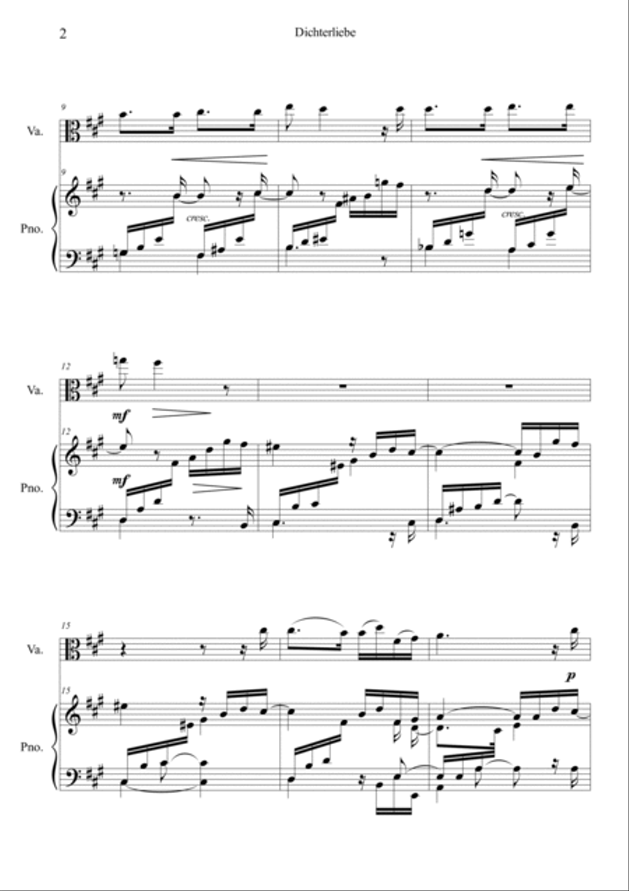 Dichterliebe Op. 48. 1.Im wunderschonen Monat Mai Viola scores gallery preview page 2