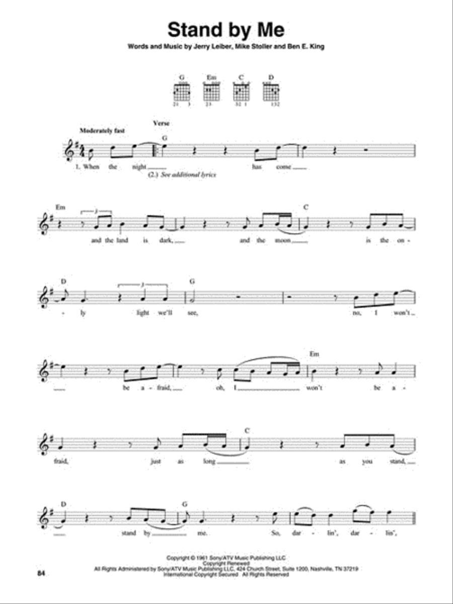 The Guitar 4-Chord Songbook G-C-D-Em Electric Guitar scores gallery preview page 3