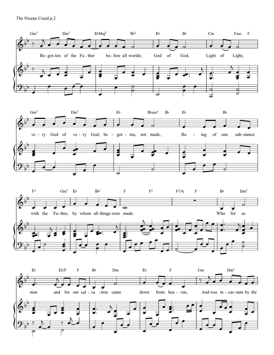The Nicene Creed Choir scores gallery preview page 2