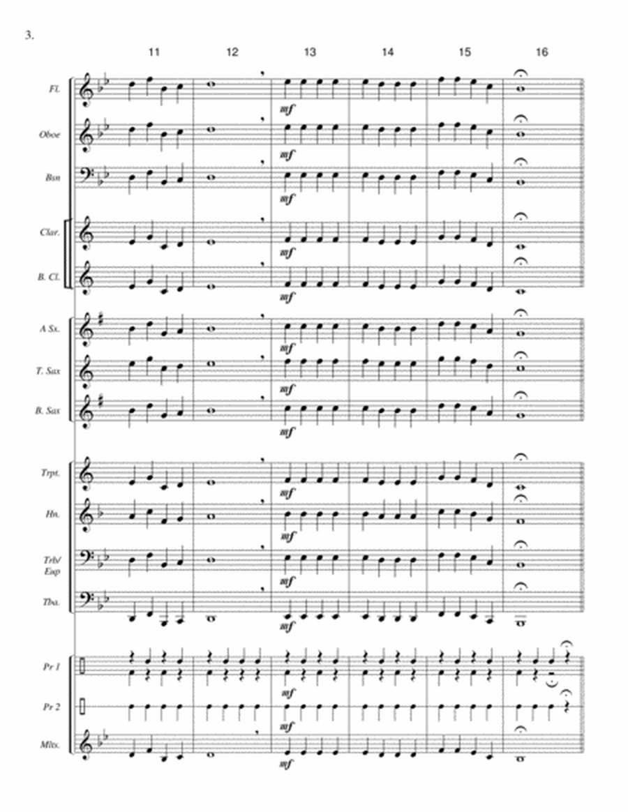 JINGLE THOSE BELLS! (beginner concert band - Winter concert - super easy - score, parts, & license) image number null