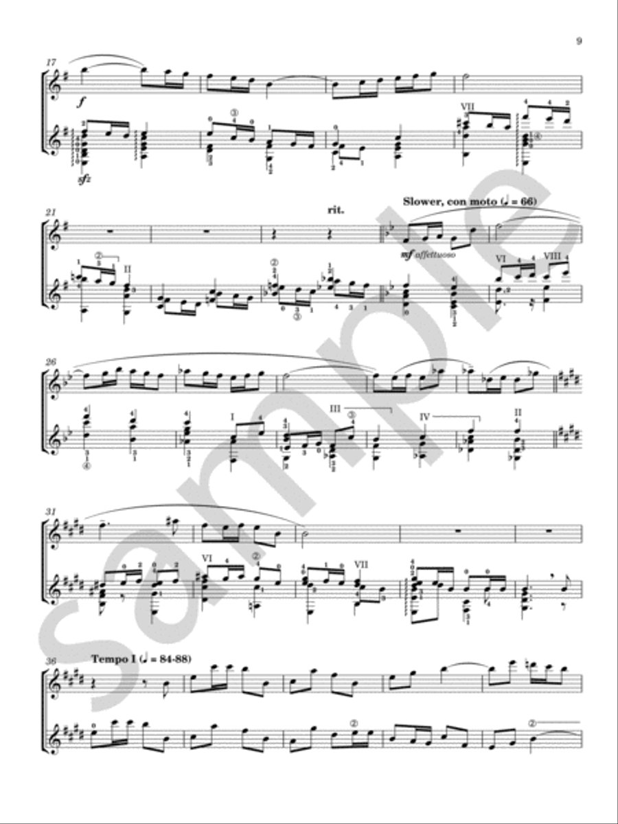 Four Excursions Flute scores gallery preview page 8
