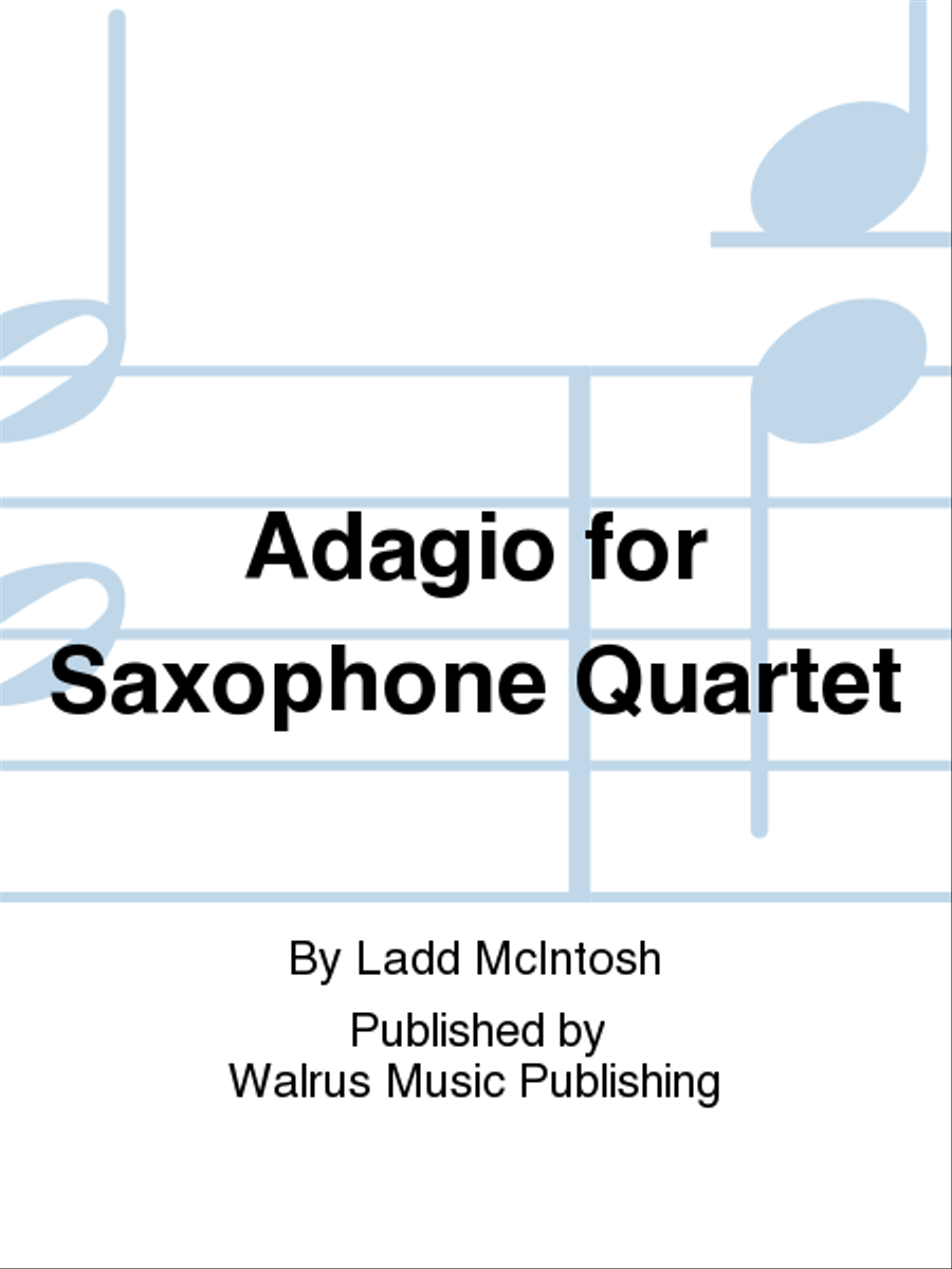 Adagio for Saxophone Quartet Saxophone Quartet scores gallery preview page 1