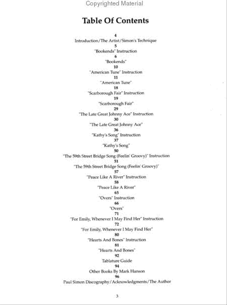 Paul Simon – Transcribed Electric Guitar scores gallery preview page 2