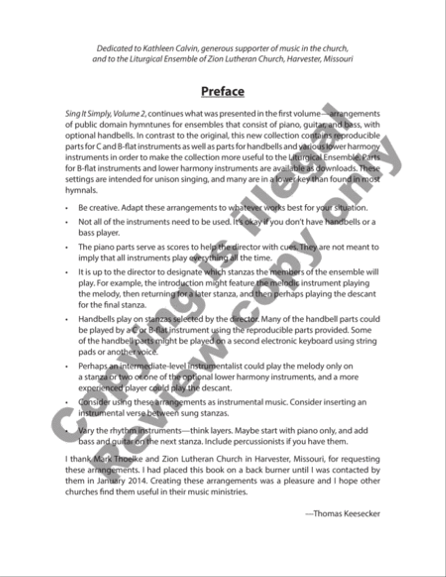 Sing It Simply, Volume II Choir scores gallery preview page 14