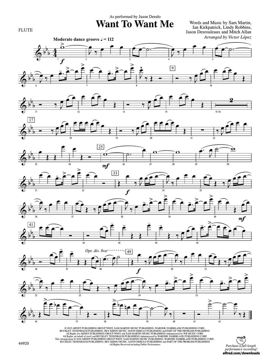 Want to Want Me: Flute