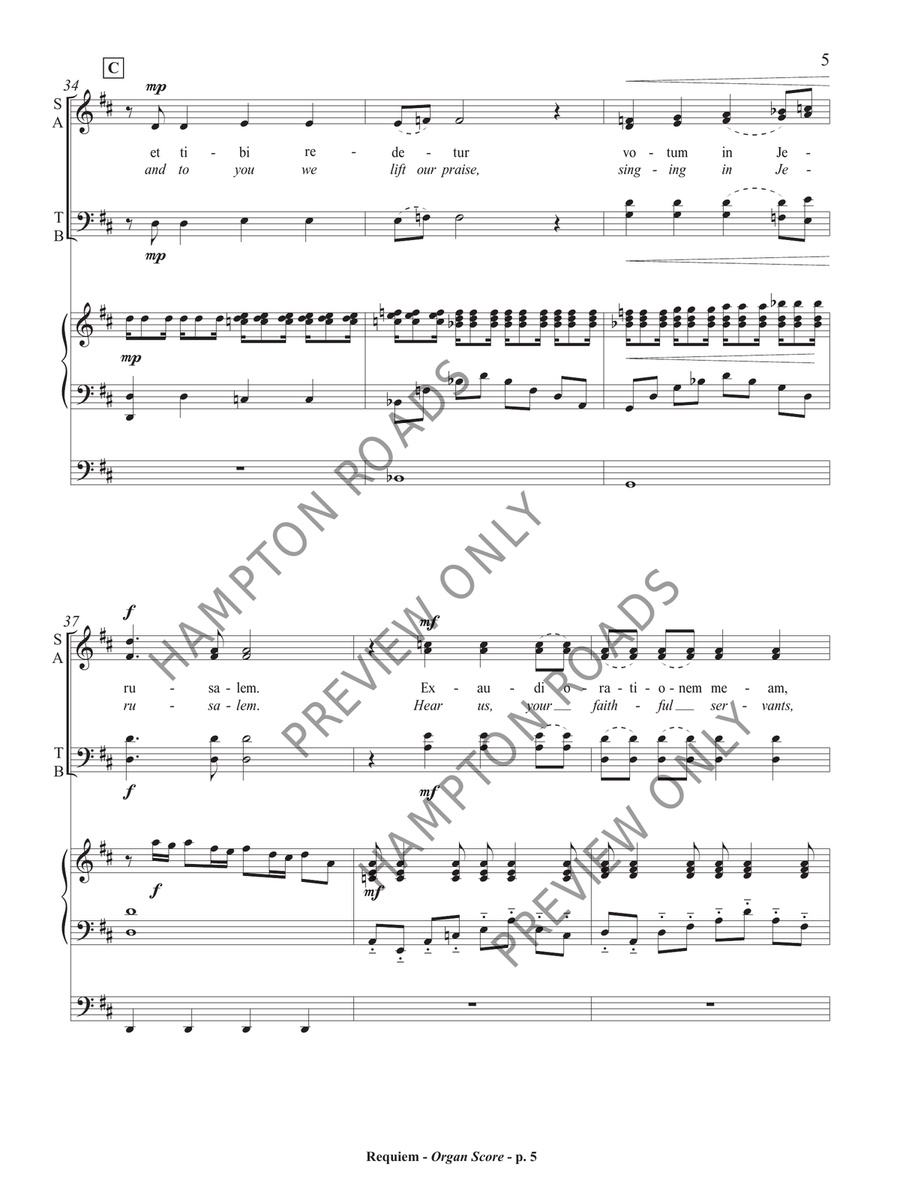 Requiem (Organ Accompaniment) Organ scores gallery preview page 6