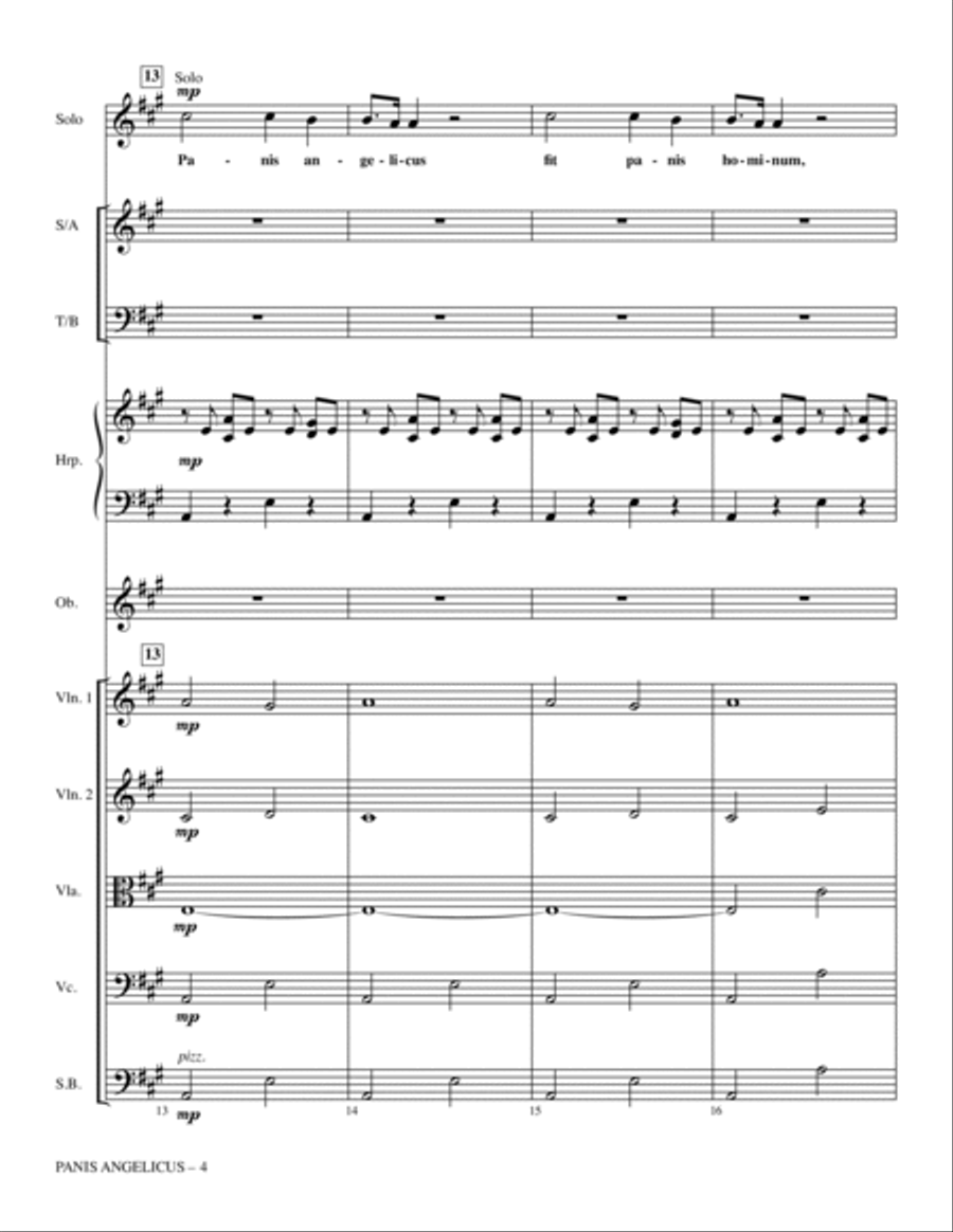 Panis Angelicus - Full Score Choir scores gallery preview page 4