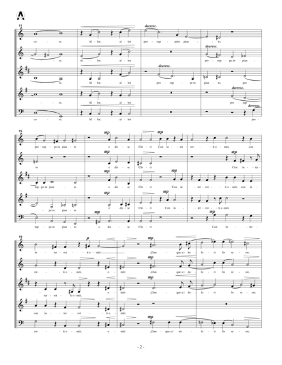 Io parto e non più dissi (for woodwind quintet) Woodwind Quintet scores gallery preview page 4
