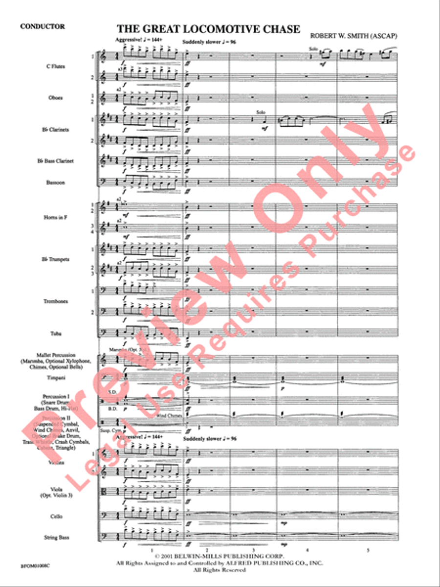The Great Locomotive Chase Full Orchestra scores gallery preview page 8
