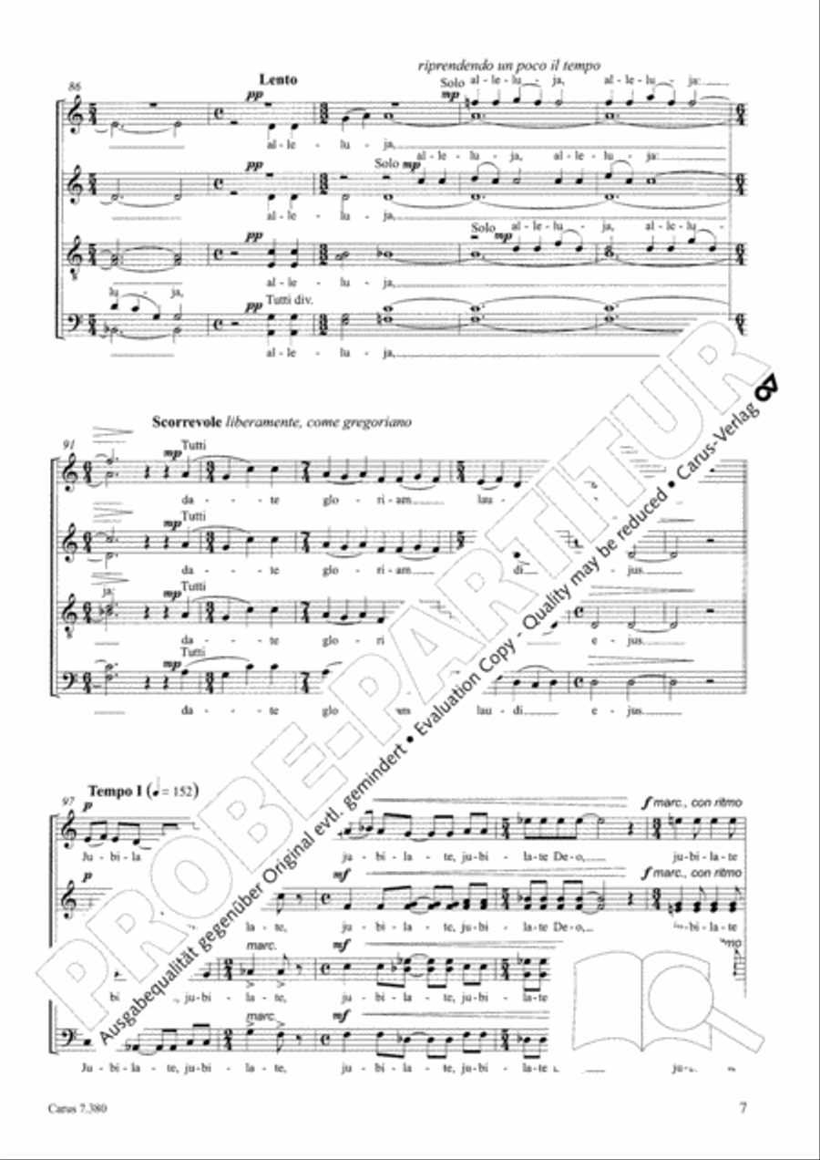 Jubilate Deo SSAATTBB scores gallery preview page 8