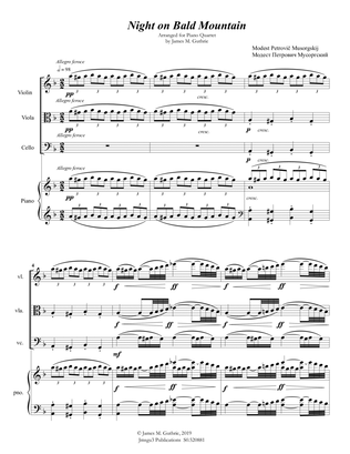 Mussorgsky: Night on Bald Mountain for Piano Quartet