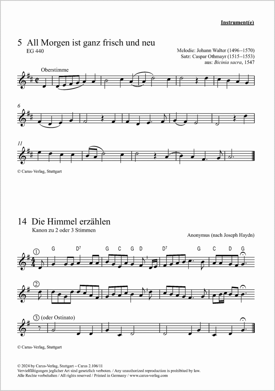 Freiburger Chorheft 1 Vocal Duet scores gallery preview page 1