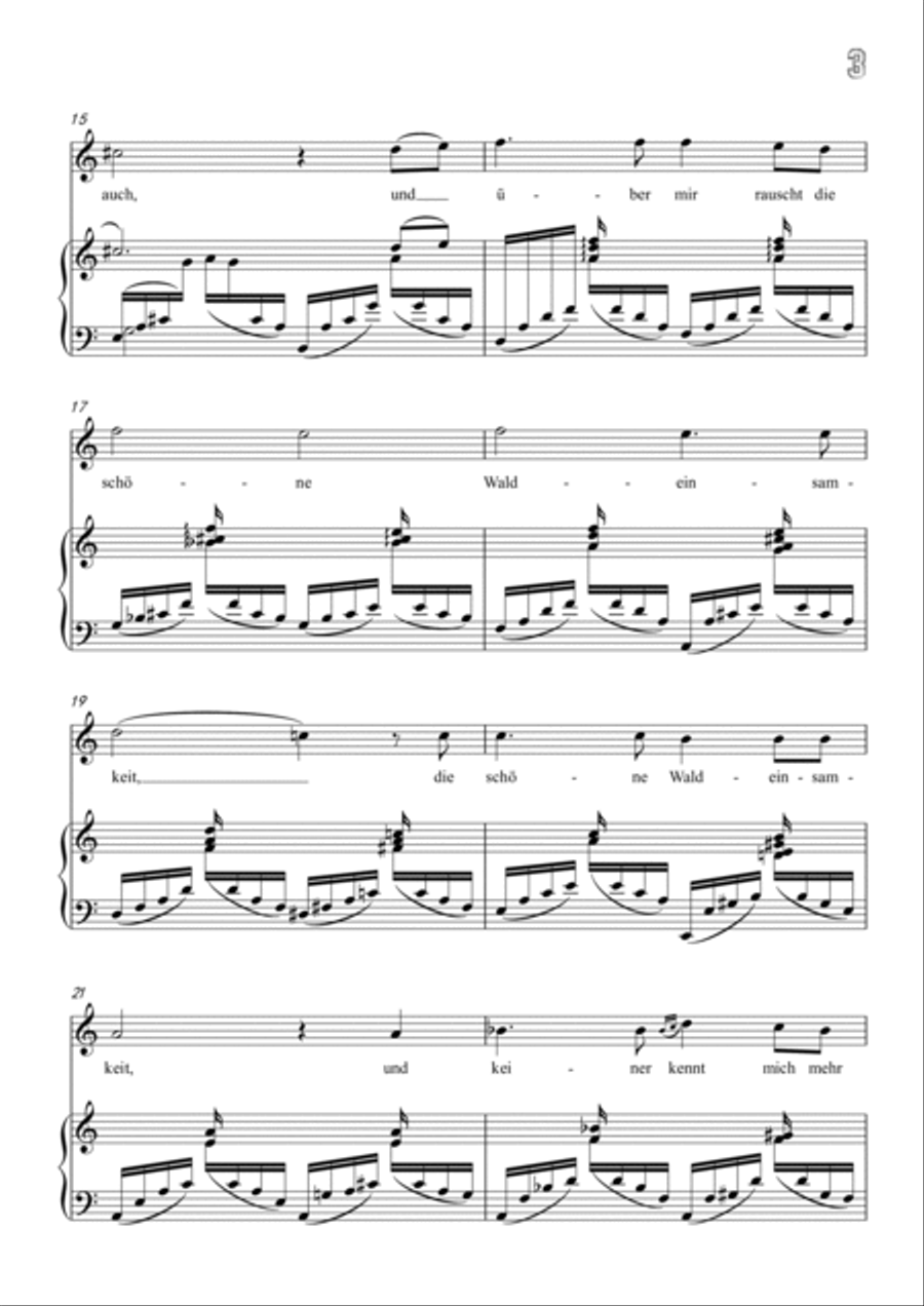 Schumann-In der Fremde in a minor Voice scores gallery preview page 4