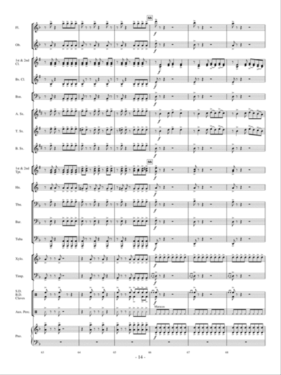 Freefall! Concert Band scores gallery preview page 13