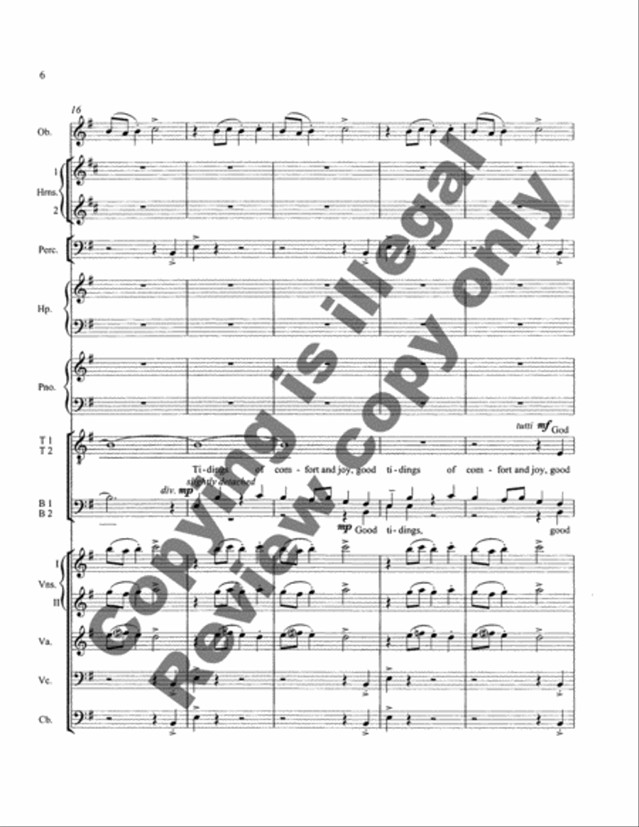Christmas Trilogy: 3. God Rest Ye Merry, Gentlemen (Full Score) Choir scores gallery preview page 6