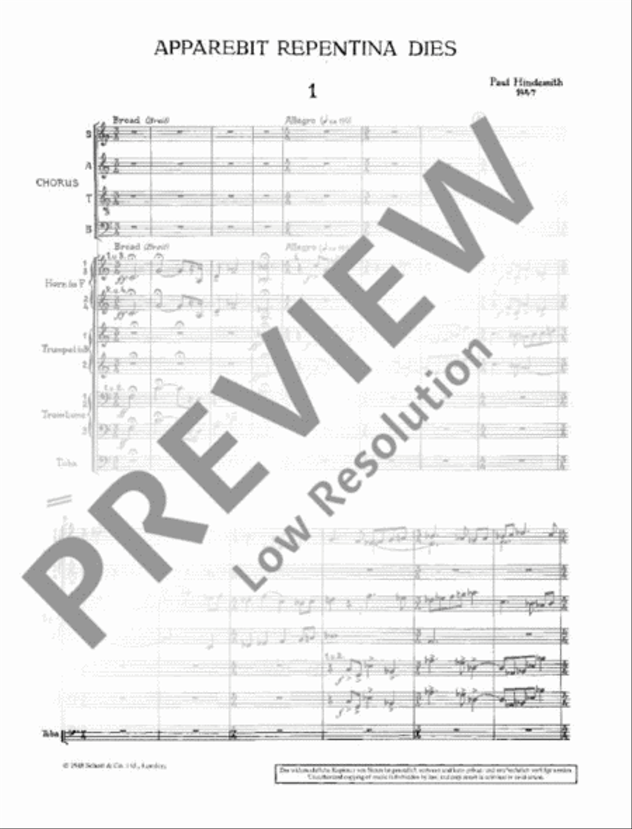 Apparebit repentina dies TB scores gallery preview page 6