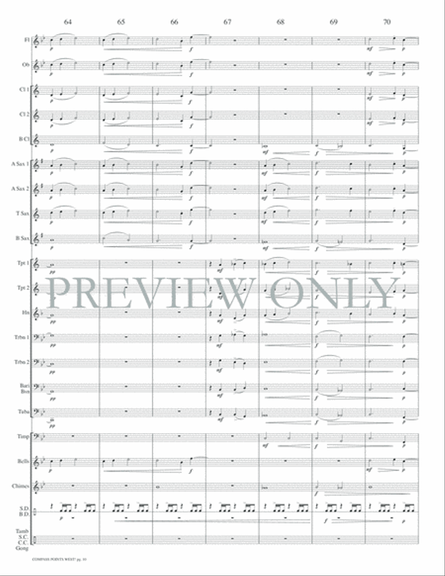 Compass Points West! Concert Band scores gallery preview page 13