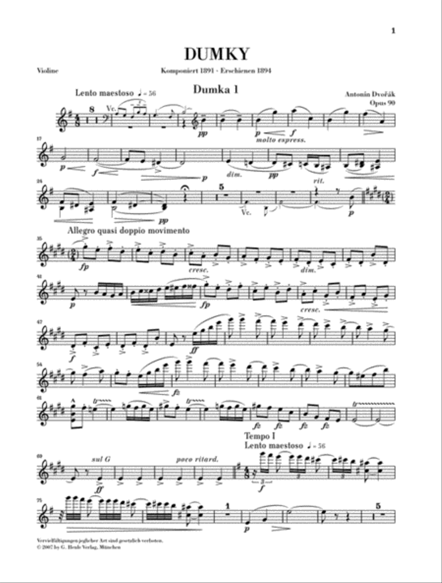 Dumky Piano Trio Op. 90 Dumky Piano Trio Op. 90 Piano Trio scores gallery preview page 5