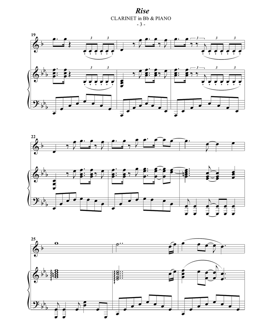 Rise B-Flat Clarinet scores gallery preview page 3