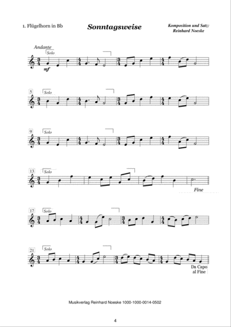Acht Bläserweisen im alpenländischen Stil für Blechbläserquintett Brass Ensemble scores gallery preview page 6