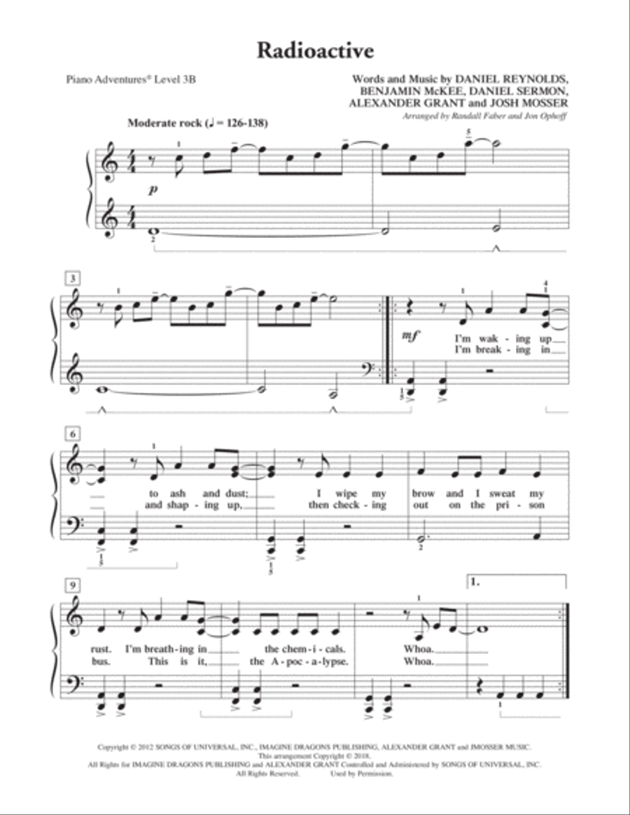 Radioactive Piano Method scores gallery preview page 1