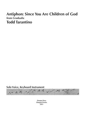 Since You Are Children of God [version for solo voice and keyboard]