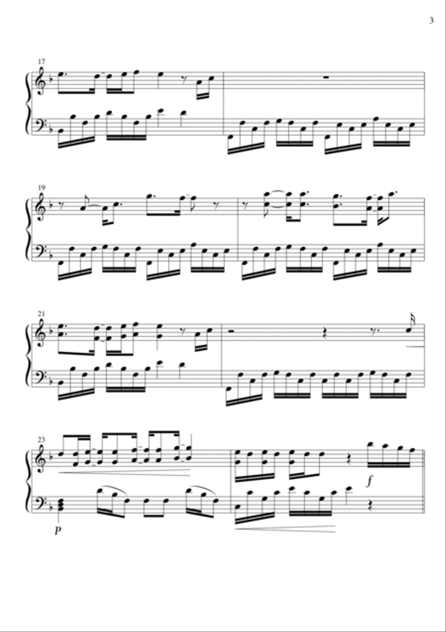 Cover Me In Sunshine Cover Me In Sunshine Piano Solo scores gallery preview page 3
