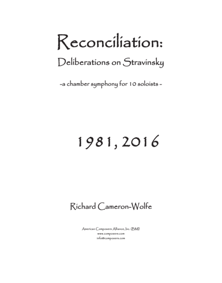 [Cameron-Wolfe] Reconciliation