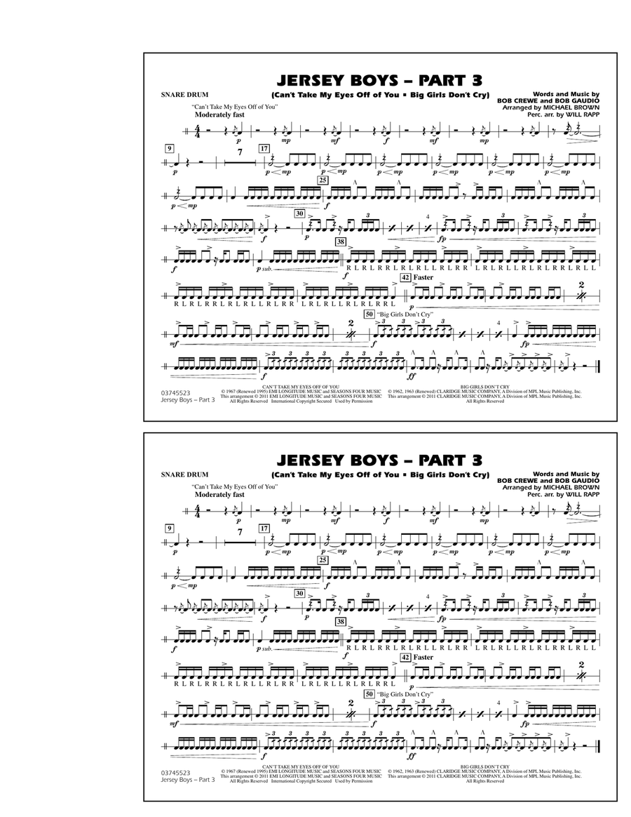Jersey Boys: Part 3 - Snare Drum