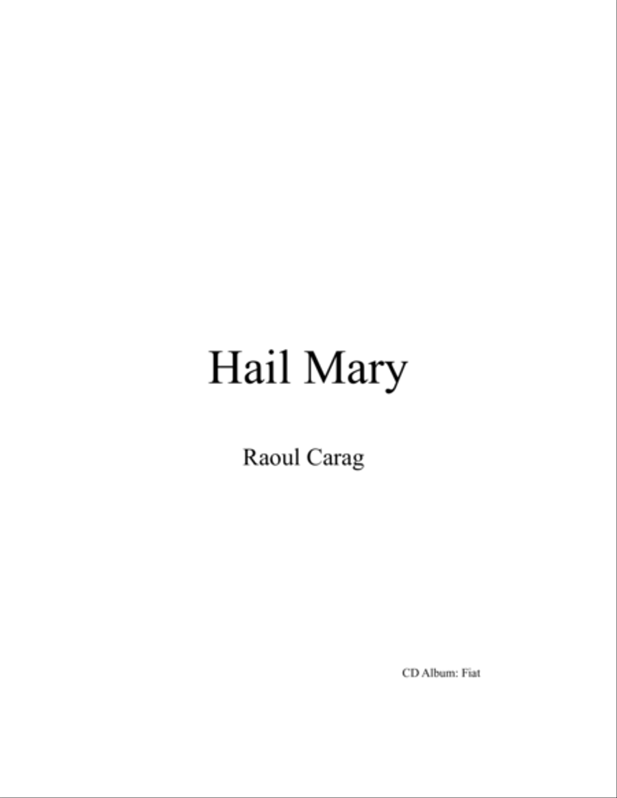 Hail Mary Hail Mary 4-Part scores gallery preview page 1