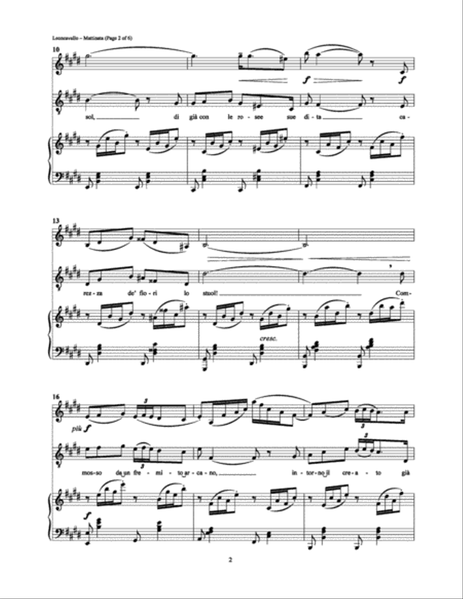 Mattinata Piano, Vocal, Guitar scores gallery preview page 2