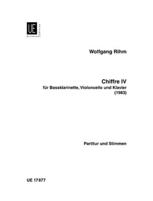 Book cover for Chiffre 4 Clarinets, Cello, And Piano