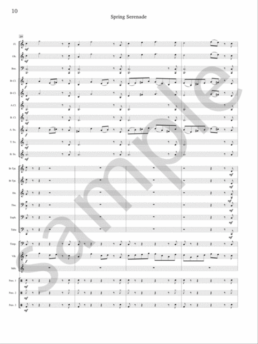 Spring Serenade Concert Band scores gallery preview page 11