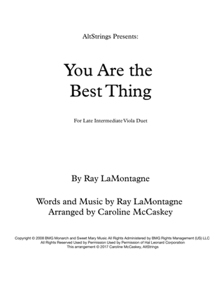 Book cover for You Are The Best Thing