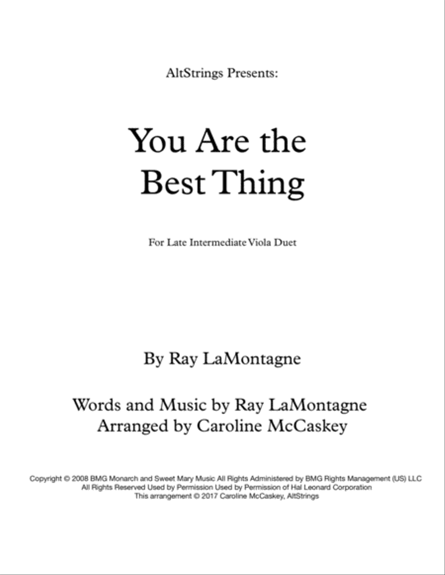 Book cover for You Are The Best Thing