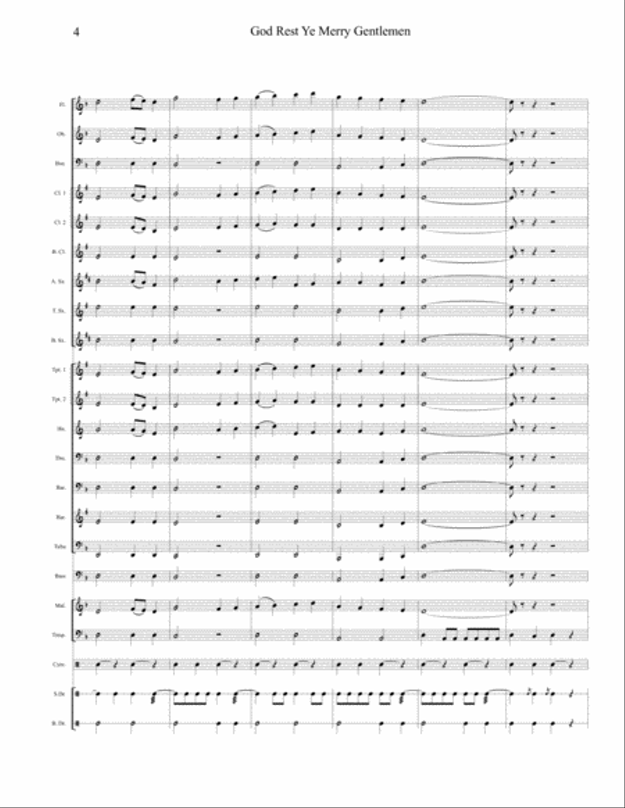 God Rest Ye Merry Gentlemen Concert Band scores gallery preview page 5
