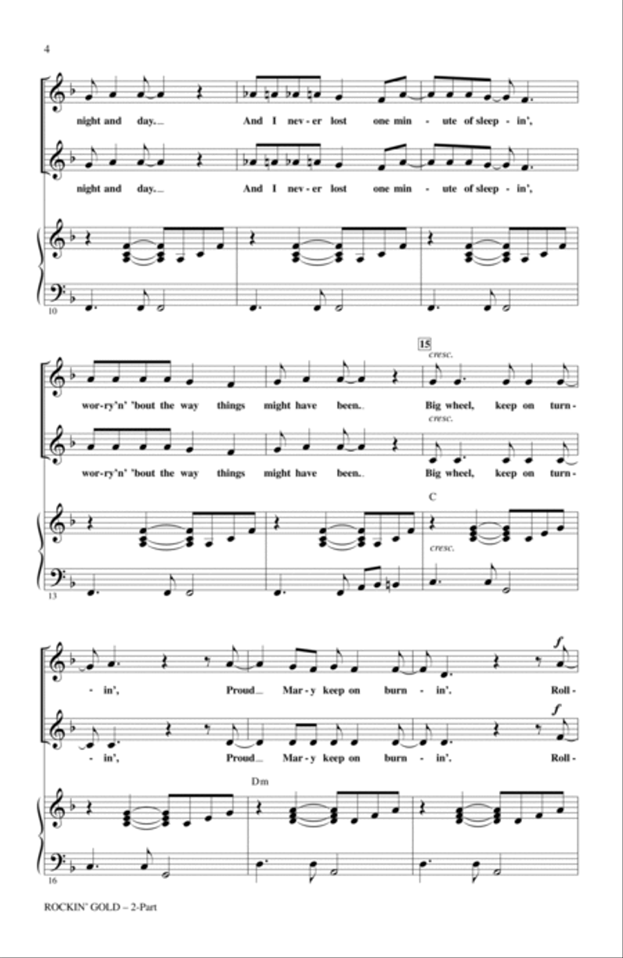 Rockin' Gold (Medley) 2-Part scores gallery preview page 2