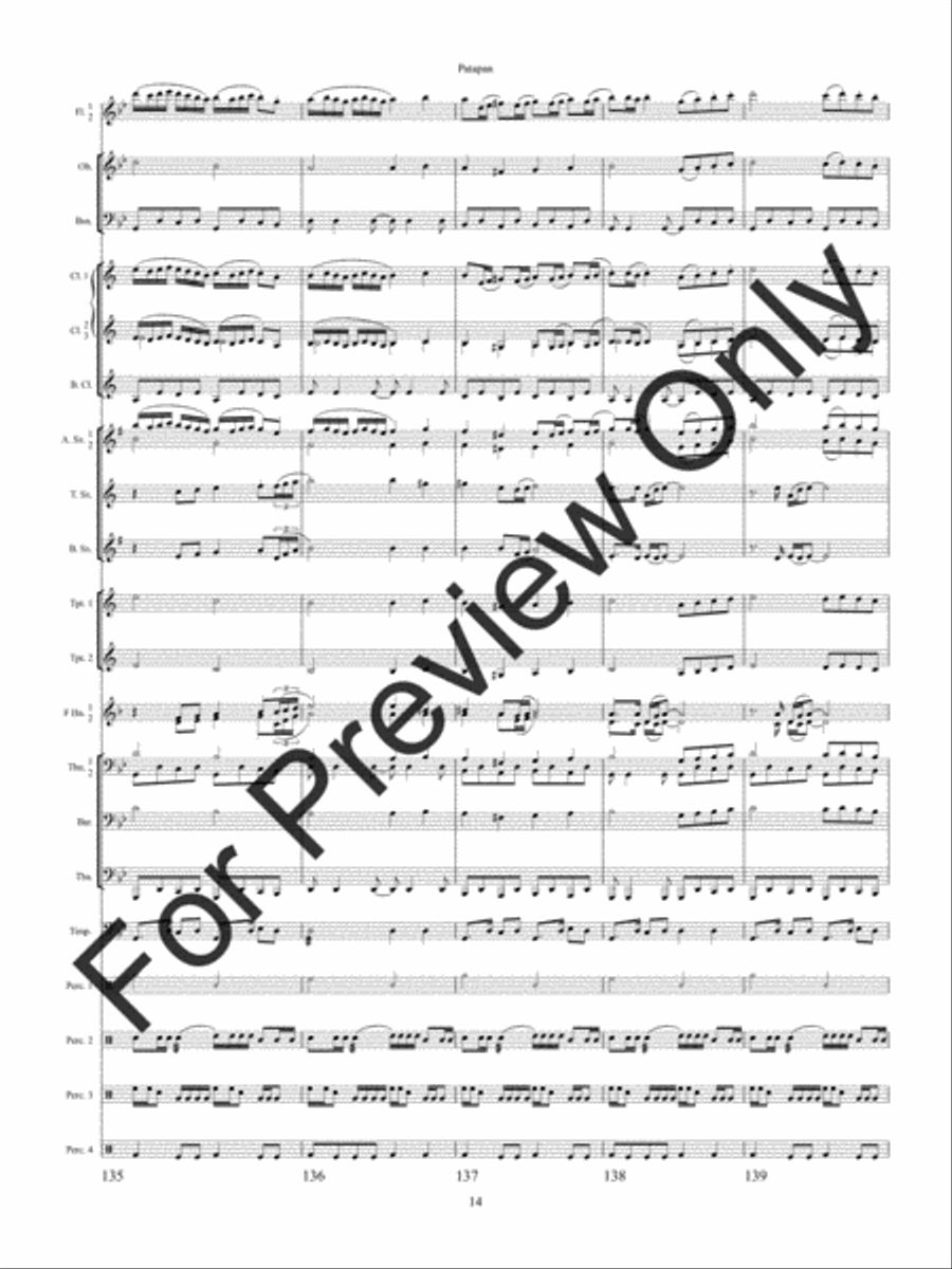 Patapan (Score) Concert Band scores gallery preview page 17
