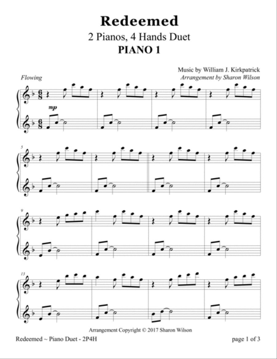 Redeemed, How I Love to Proclaim It (2 Pianos, 4 Hands Duet) 2 Pianos, 4-Hands scores gallery preview page 3