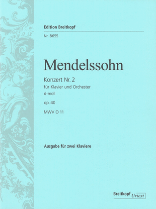 Piano Concerto No. 2 in D minor Op. 40 MWV O 11