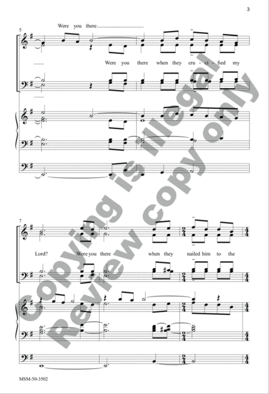 Were You There? 4-Part scores gallery preview page 3